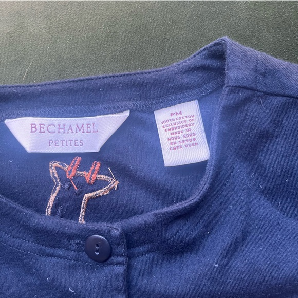Vintage Bechamel Giraffe Cardigan Top, Size Petite M, EUC - Picture 4 of 5